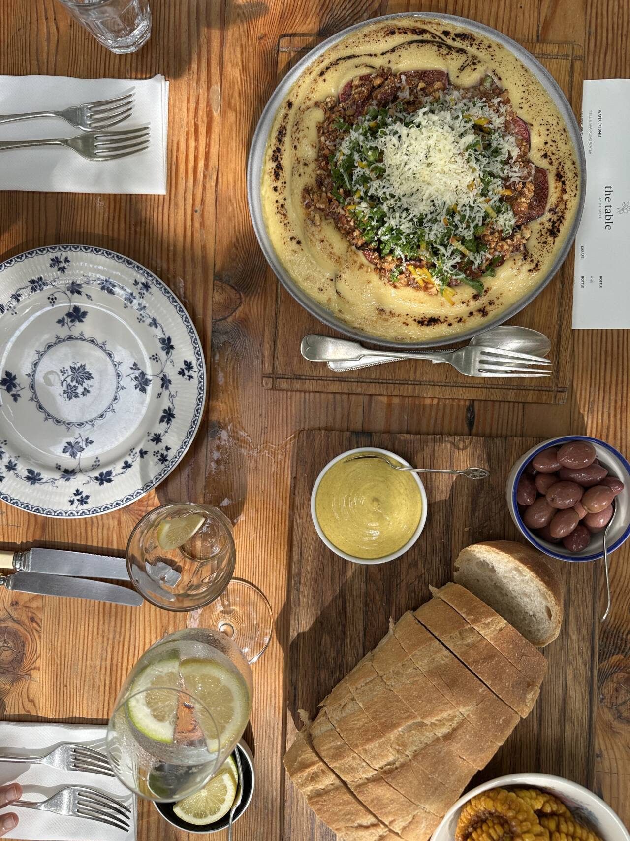 Welsh rarebit and fresh bread at The Table
